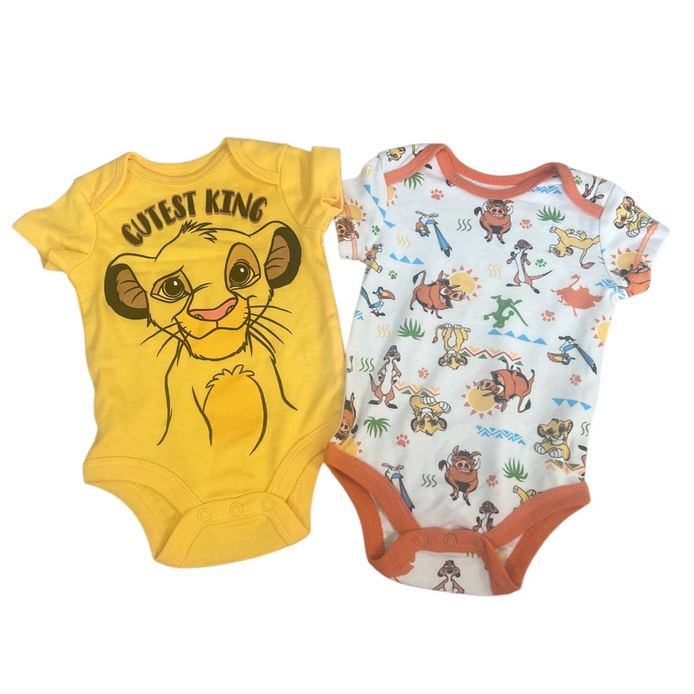 Disney Lion King Onesie Set Yellow and Orange 0-3 Months